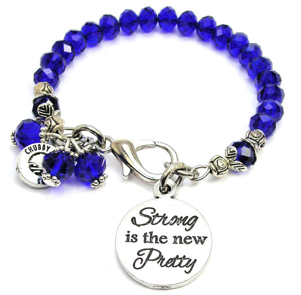 Strong Is The New Pretty Splash Of Color Crystal Bracelet