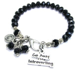 Go Away I'M Introverting Splash Of Color Crystal Bracelet