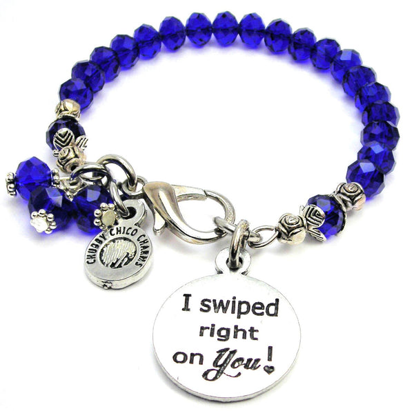 I Swiped Right On You Splash Of Color Crystal Bracelet