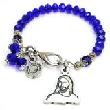 Jesus Silhouette Splash Of Color Crystal Bracelet