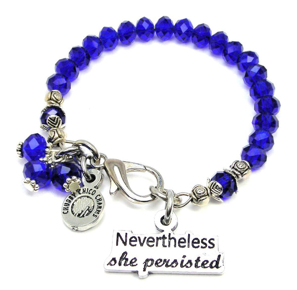 Nevertheless She Persisted Splash Of Color Crystal Bracelet