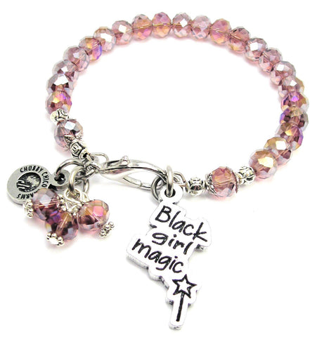 Black Girl Magic Splash Of Color Crystal Bracelet