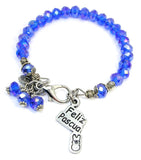 Feliz Pascua With Little Marshmallow Bunny Splash Of Color Crystal Bracelet