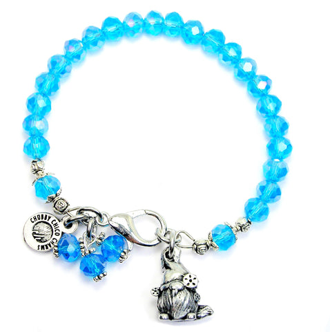 Winter Gnome Splash Of Color Crystal Bracelet