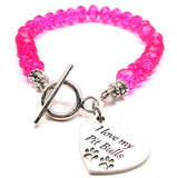 I Love My Pit Bulls,  Pit Bull Charm,  Pit Bull Bracelet,  Pit Bull Jewelry,  Pitbull Charm,  Pitbull Bracelet,  Pitbull Jewelry,  Crystal Bracelet,  Toggle Bracelet