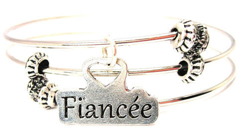 Fiancée Triple Style Expandable Bangle Bracelet