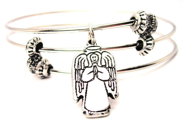 Angel bangle, angel bracelet, angel jewelry, religious bangle, religious bracelet, religious jewelry