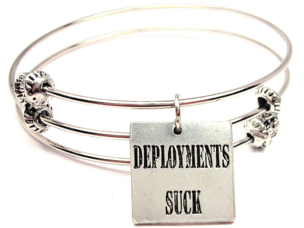 Deployments Suck Triple Style Expandable Bangle Bracelet