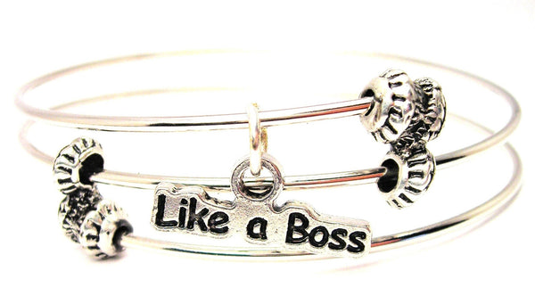 Like A Boss Triple Style Expandable Bangle Bracelet