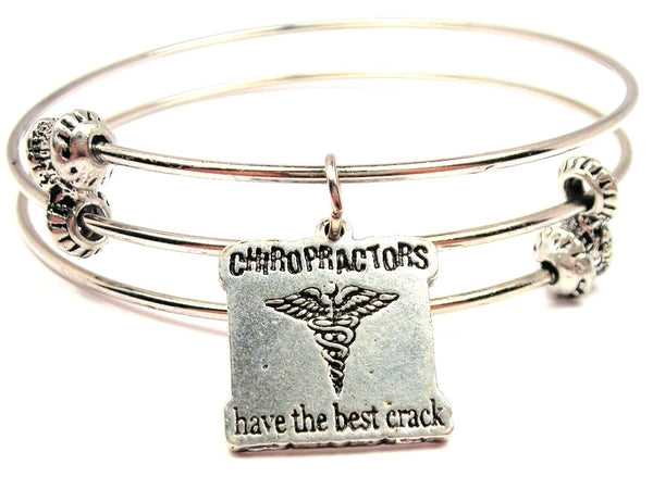 Chiropractors Have The Best Crack Triple Style Expandable Bangle Bracelet