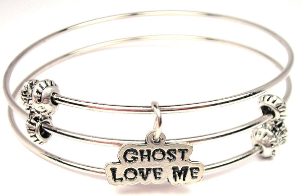 Ghosts Love Me Triple Style Expandable Bangle Bracelet