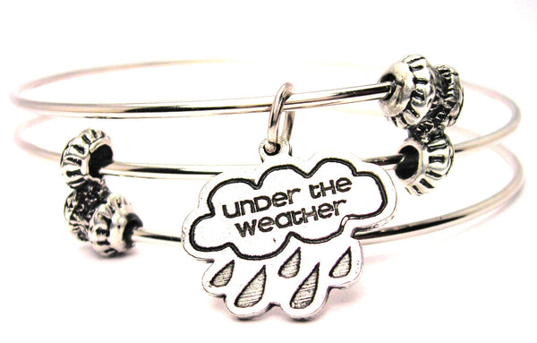 Under The Weather Triple Style Expandable Bangle Bracelet