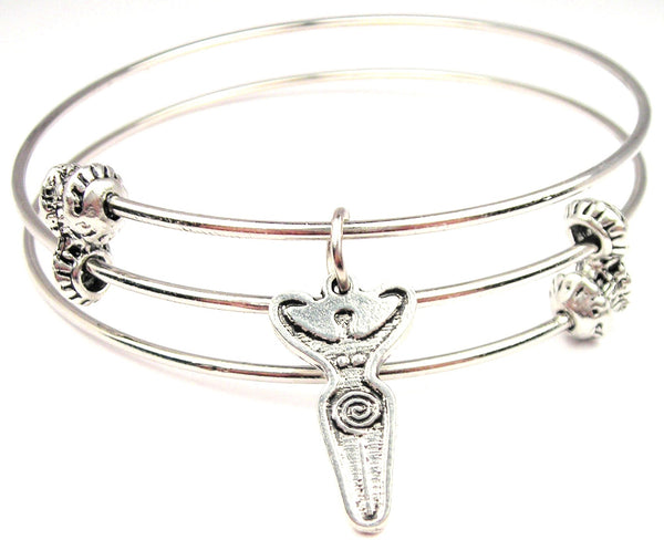 Spiral Goddess Triple Style Expandable Bangle Bracelet