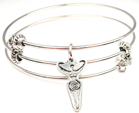 Spiral Goddess Triple Style Expandable Bangle Bracelet