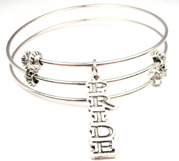 Pride Triple Style Expandable Bangle Bracelet