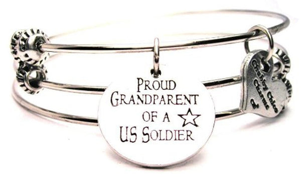 Military Bangle, Military Jewelry, Military Bracelet, Military Family Jewelry, Military Family Bracelet, Gift for Military Grandma