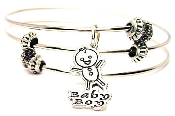 stick figure bracelet, stick figure jewelry, baby boy bracelet, baby boy jewelry, son jewelry, family member jewelry