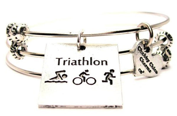 triathlon runner bracelet, triathlon bracelet, health and fitness jewelry, fitness jewelry