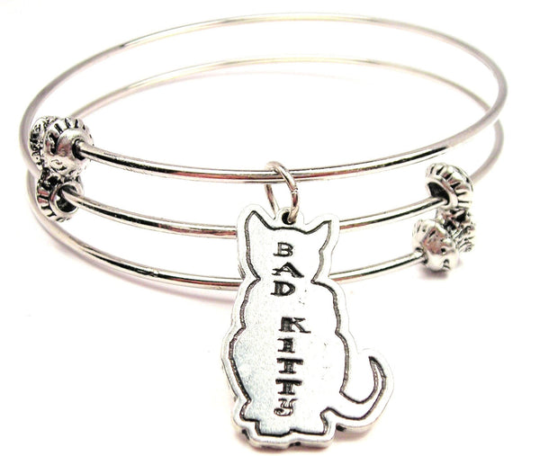 Bad Kitty Triple Style Expandable Bangle Bracelet