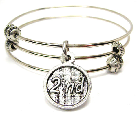 Second Base Triple Style Expandable Bangle Bracelet