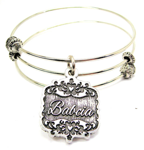 Babcia Victorian Scroll Triple Style Expandable Bangle Bracelet