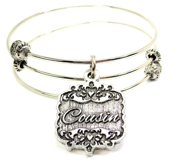 Cousin Victorian Scroll Triple Style Expandable Bangle Bracelet