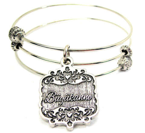 Buyukanne Victorian Scroll Triple Style Expandable Bangle Bracelet