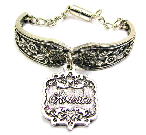 Abuelita Victorian Scroll Vintage Spoon Chain Bracelet