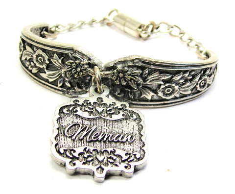 Memaw Victorian Scroll Vintage Spoon Chain Bracelet