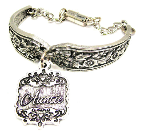 Auntie Victorian Scroll Vintage Spoon Chain Bracelet