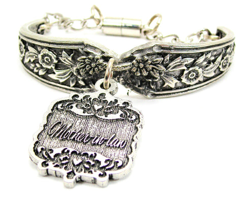 Mother-In-Law Victorian Scroll Vintage Spoon Chain Bracelet