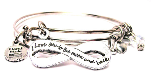 I love you to the moon and back bracelet, I love you bracelet, love bracelet, love expression bracelet