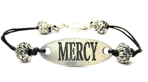 compassion, forgiveness, grace, humanity, cord bracelet, charm bracelet