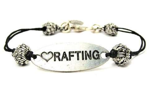 river rafting, canoe, , cord bracelet, charm bracelet,