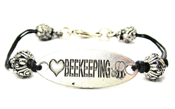 honey bee, bumble bee, pollen, beehive, cord bracelet, charm bracelet,