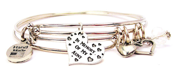 aunt bracelet, aunt bangles, aunt jewelry, love jewelry, heart bracelet, family member jewelry