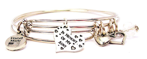 aunt bracelet, aunt bangles, aunt jewelry, love jewelry, heart bracelet, family member jewelry