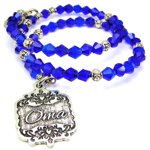 Oma Victorian Scroll Bicone Wrap Bracelet