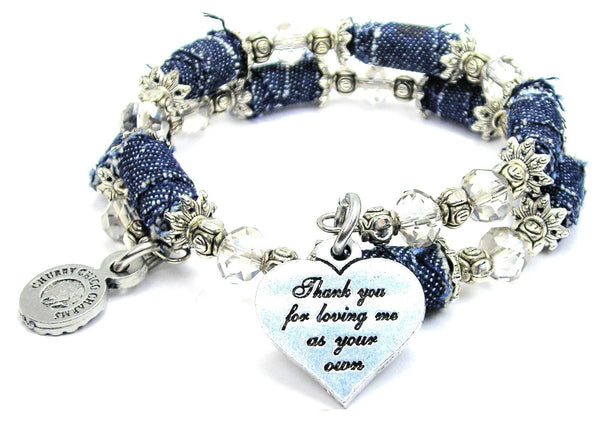 This Girl Is Creative Blue Jean Beaded Wrap Bracelet