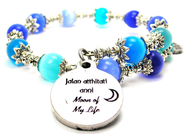 Jalan Atthirari Anni Moon Of My Life Cat's Eye Beaded Wrap Bracelet