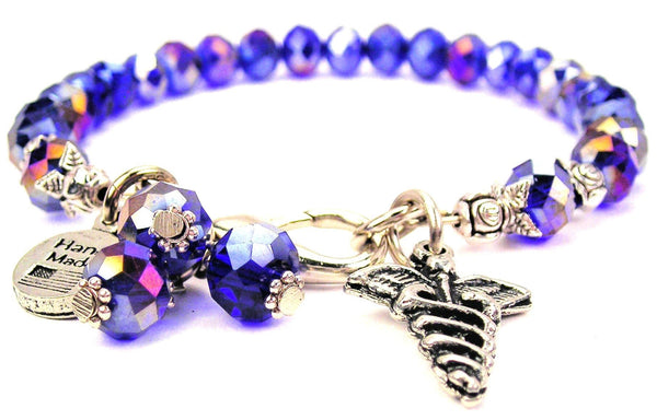 Medical Symbol Splash Of Color Crystal Bracelet