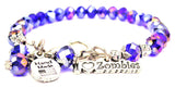 I Love Zombies Splash Of Color Crystal Bracelet