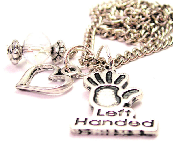 Left Handed Necklace with Small Heart