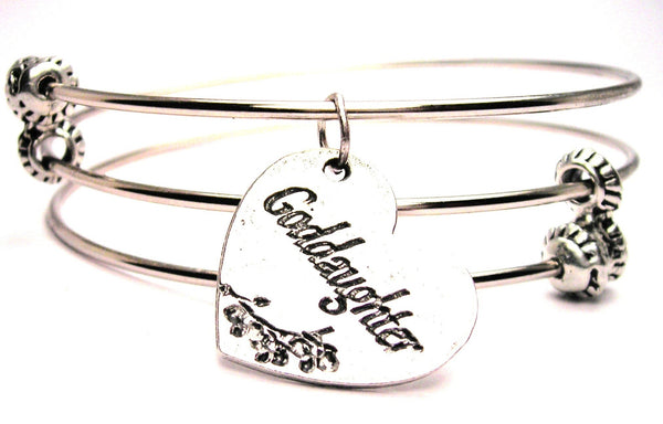 Goddaughter Triple Style Expandable Bangle Bracelet