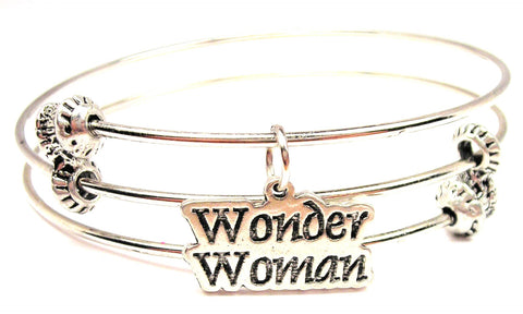 Wonder Woman Triple Style Expandable Bangle Bracelet