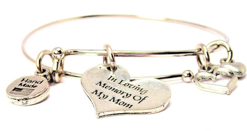 In Loving Memory Of My Mom Expandable Bangle Bracelet