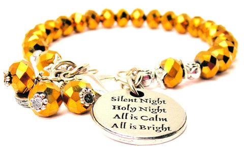 Silent Night Holy Night All Is Calm All Is Bright Splash Of Color Crystal Bracelet