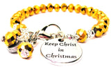 Keep Christ In Christmas Splash Of Color Crystal Bracelet