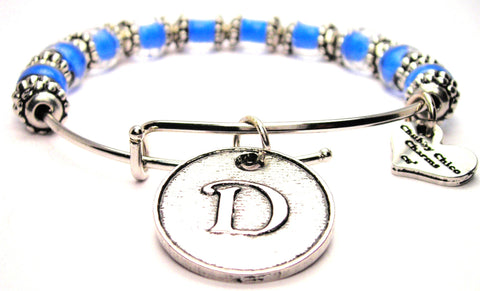 letter d bracelet, letter d jewelry, initial bracelet, initial jewelry, initial bangles, letter initial jewelry