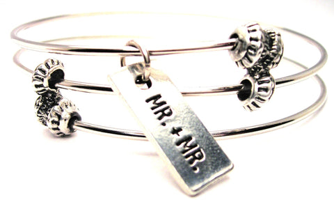 Mr. + Mr. Triple Style Expandable Bangle Bracelet